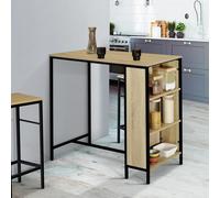 IDMarket - Ensemble Table de Bar Detroit et 2 tabourets Design Industriel