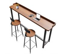 Ensemble Table de Bar Industrielle avec 2 tabourets, Console rectangulaire Haute et étroite, Table et chaises de Bar/Salle à Manger de Style pub/café, Hauteur 160 cm (63 Pouces), i