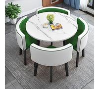 Ensemble table de bar pour petit déjeuner avec chaises à dossier souple - Mobilier de salle à manger rond pour la maison et le bureau, idéal pour un café et une conférence