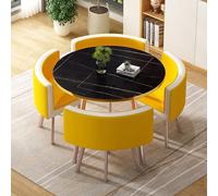 Ensemble table de bar ronde moderne pour petit déjeuner et chaises pour maison, jardin, restaurant, 80 x 75 cm, meubles de cuisine pour dîner