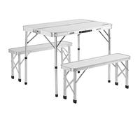 Ensemble Table de Camping - Bancs Pliante et Valise de Transport