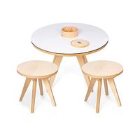 -Ensemble Table de coloriage/Table de Dessin en Bois Multifonction pour Enfant + Lot de 2 tabourets en Bois - Home Edition - DRAWIN’Kids