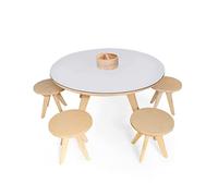 Ensemble Table de coloriage/Table de Dessin en Bois Multifonction pour Enfant + Lot de 4 tabourets en Bois - XXL Edition - DRAWIN’Kids