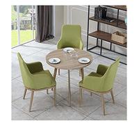 Ensemble table de conférence avec 3 chaises design gain de place pour bureau, réception, salon de thé, restaurant, coton et lin