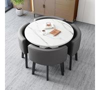 Ensemble table de conférence et chaise pour 4 bureaux, réception, négociation et table à manger, table basse de 79,8 cm, meubles modernes pour cuisine et club (couleur : 11)