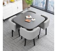 Ensemble table de conférence et chaise pour 4 bureaux, réceptions et cuisine, table à manger, négociation et table basse 80 cm, meubles de maison élégants (couleur : 51)