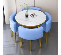 Ensemble table de conférence moderne et chaise pour 4 personnes - Économie d'espace - Pour bureau - Tials en fourrure moderne