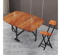 Ensemble table de cuisine pliable avec 4 chaises, table de salle à manger papillon pour économiser de l'espace (C120 x 70 cm), meuble de salle à manger pliable portable pour petits espaces