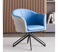 Ensemble table de cuisine ronde et chaises pour 2 chaises de salle à manger petite table à manger avec base en métal canapé pivotant avec table basse table d'appoint pour salon/chambre.(Blue,Chairs)