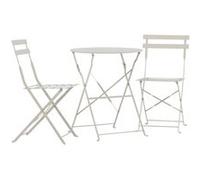 Ensemble Table de Jardin 2 Chaises Tao 71cm Beige Beige