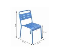 Ensemble table de jardin 234 cm et 10 chaises bleu BERGAME