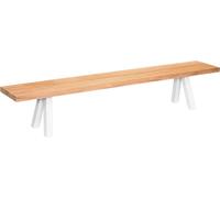 Ensemble Table De Jardin En Teck Seychelles + 2 Bancs En Teck - Jardiline Multicolore