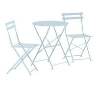 Ensemble Table de Jardin et 2 Chaises Tao 71cm Bleu Bleu
