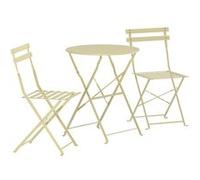Ensemble Table de Jardin et 2 Chaises Tao 71cm Jaune Jaune