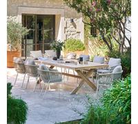 Ensemble table de jardin XENIA + 10 fauteuils ORIENGO Eucalyptus places - certifié FSC® Hespéride