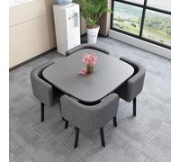 Ensemble table de petit déjeuner ronde pour conférence - Table et chaises modernes pour maison/jardin/restaurant 80 x 75 cm - Meuble de cuisine élégant