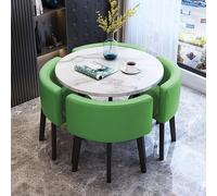 Ensemble table de réception et chaise de bureau pour 4 personnes, petite table basse ronde pour salon, cuisine, réunion et négociation
