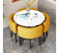 Ensemble table de réception et chaise de réception, peu encombrant, petite table basse ronde pour réunions de bureau, meubles de négociation compacts pour magasins et ventes