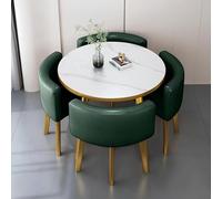 Ensemble table de réception ronde grise moderne avec petites chaises et table de conférence pour négociation de bureau, mobilier de réunion élégant, design compact pour les zones de réception