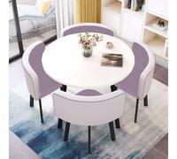 Ensemble table de salle à manger avec 4 chaises étanches, table de cuisine professionnelle pour petit déjeuner