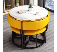 Ensemble table de salle à manger avec 4 chaises, petite table basse et chaise, table de réception, table de négociation commerciale et chaise, pour la maison et le bureau