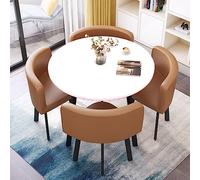 Ensemble table de salle à manger avec 4 chaises - Table de conférence pour cuisine et balcon - Idéal pour 4 personnes - Meuble de salle à manger élégant et fonctionnel