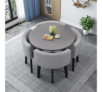 Ensemble table de salle à manger avec chaises - Table de cuisine ronde et carrée pour salle à manger - 1,80 m - Parfait pour la cuisine, le salon et la salle à manger - Ensemble de meubles élégants et