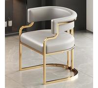 Ensemble table de salle à manger avec pieds en métal et chaises rembourrées en cuir synthétique - Meuble élégant et durable pour salle à manger, cuisine, salon et coiffeuse