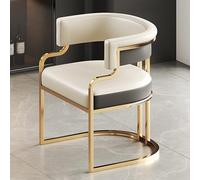 Ensemble table de salle à manger avec pieds en métal et chaises rembourrées en cuir synthétique - Meuble élégant et durable pour salle à manger, cuisine, salon et coiffeuse