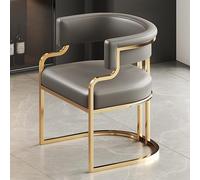 Ensemble table de salle à manger avec pieds en métal et chaises rembourrées en cuir synthétique - Meuble élégant et durable pour salle à manger, cuisine, salon et coiffeuse