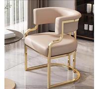 Ensemble table de salle à manger avec pieds en métal et chaises rembourrées en cuir synthétique - Meuble élégant et durable pour salle à manger, cuisine, salon et coiffeuse