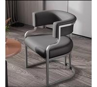 Ensemble table de salle à manger avec pieds en métal et chaises rembourrées en cuir synthétique - Meuble élégant et durable pour salle à manger, cuisine, salon et coiffeuse