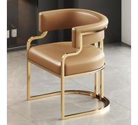 Ensemble table de salle à manger avec pieds en métal et chaises rembourrées en cuir synthétique - Meuble élégant et durable pour salle à manger, cuisine, salon et coiffeuse