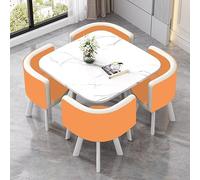 Ensemble table de salle à manger carrée avec 4 chaises - 80 x 80 cm Petites tables de salle de conférence et de négociation pour 4 personnes