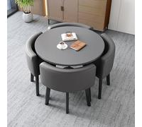 Ensemble table de salle à manger carrée avec chaises - Table de réception et chaise en marbre pour négociation de bureau