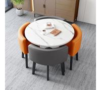 Ensemble table de salle à manger carrée avec table de réception en marbre et chaise pour bureau et négociation