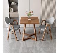 Ensemble table de salle à manger carrée de 61 cm avec 1 table basse et 2 chaises rembourrées en cuir synthétique, parfait pour la cuisine, la réception, le bureau - Élégant et polyvalent en plusieurs