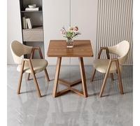 Ensemble table de salle à manger carrée de 61 cm avec 1 table basse et 2 chaises rembourrées en similicuir - Meubles de réception et de cuisine élégants fauteuils polyvalents en plusieurs couleurs