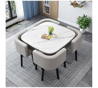 Ensemble table de salle à manger compacte en bois avec chaises pour petits espaces, idéal pour la cuisine ou une utilisation professionnelle