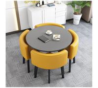Ensemble table de salle à manger compacte en bois avec chaises pour petits espaces, idéal pour la cuisine ou une utilisation professionnelle