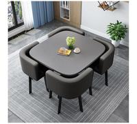 Ensemble table de salle à manger compacte en bois avec chaises pour petits espaces, idéal pour la cuisine ou une utilisation professionnelle