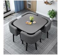 Ensemble table de salle à manger compacte en bois avec chaises pour petits espaces, idéal pour la cuisine ou une utilisation professionnelle