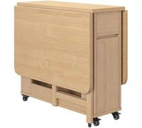 Ensemble table de salle à manger en bois massif avec 4 chaises, pliable, design abattant, extensible, pour cuisine, salon, restaurant