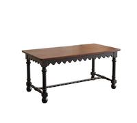 Ensemble table de salle à manger et table basse rétro en bois massif, parfait pour les restaurants, les cuisines et les salles de séjour, meubles élégants pour salle à manger élégante et détente
