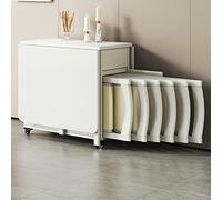 Ensemble table de salle à manger extensible avec 6 chaises et tiroir de rangement, design feuilles tombantes peu encombrantes pour la maison et le salon