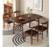 Ensemble table de salle à manger moderne avec 4 chaises - Mobilier rectangulaire peu encombrant pour bureau, réception et club, table de négociation élégante et combinaison de chaises (120 x 60 x 75