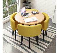 Ensemble table de salle à manger moderne avec 4 chaises pour salle de conférence et salle de réception, idéal pour balcon et salle à manger