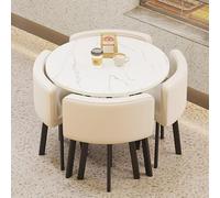 Ensemble table de salle à manger moderne pour 4 personnes avec banc, tables de cuisine pour petits espaces, design contemporain, table à manger et chaises, ensemble compact A4