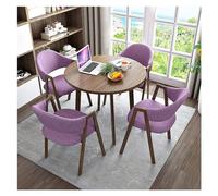 Ensemble table de salle à manger moderne pour 4 personnes avec table de conférence et chaises multi-usages, idéal pour la cuisine, le salon ou le bureau