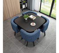 Ensemble table de salle à manger peu encombrante avec 4 chaises, table de réunion polyvalente pour salle à manger, café et petits espaces, table de réception élégante pour une utilisation efficace